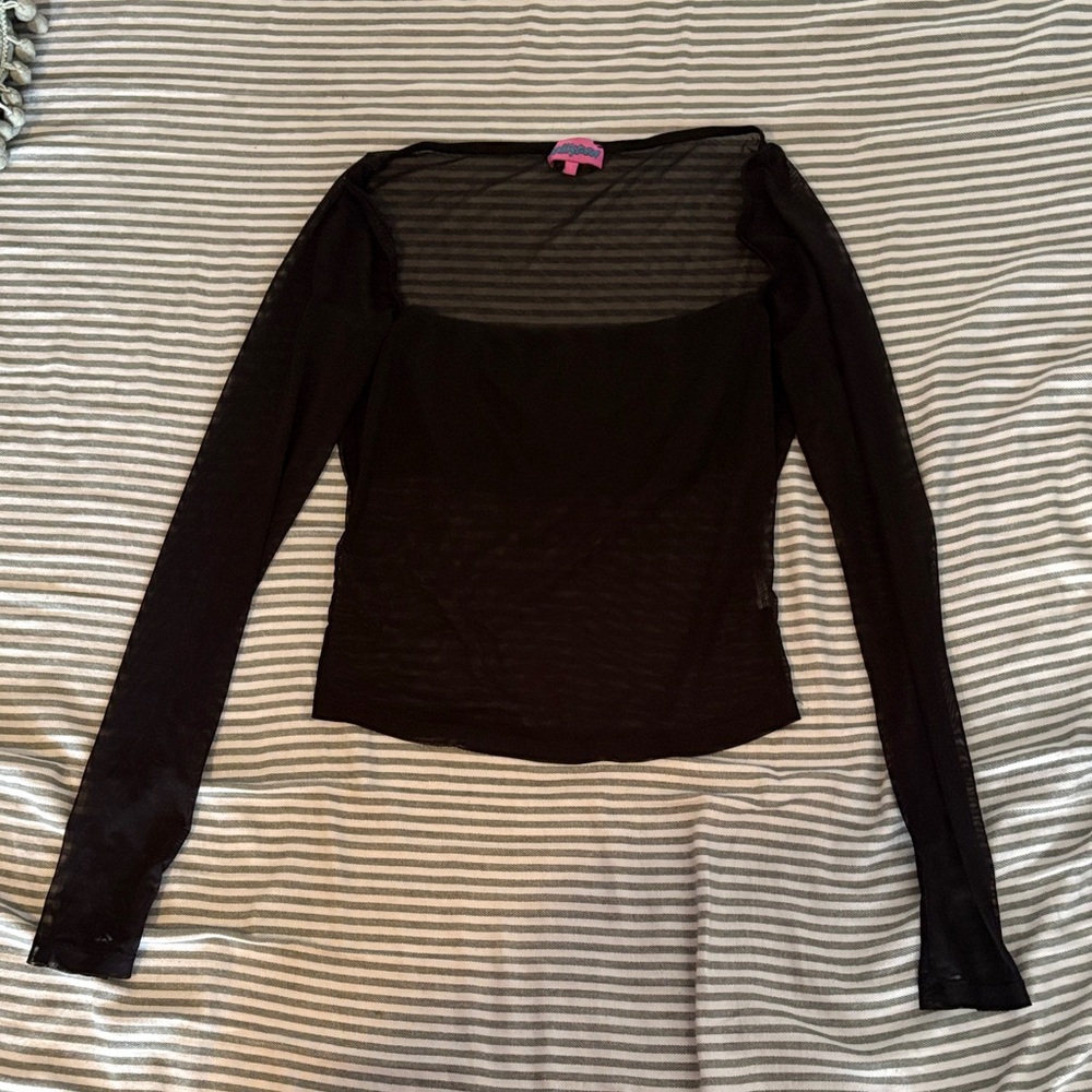 edikted sheer black long sleeve!